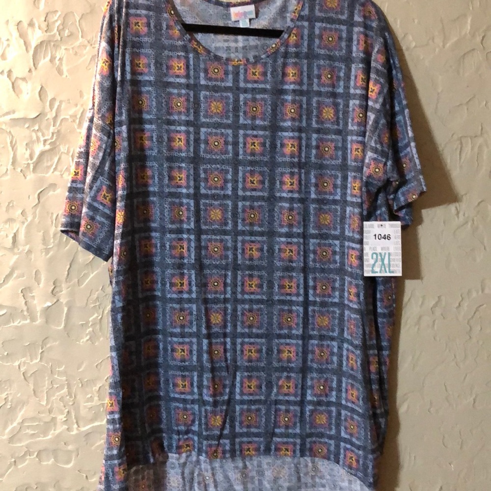 Blue print tunic